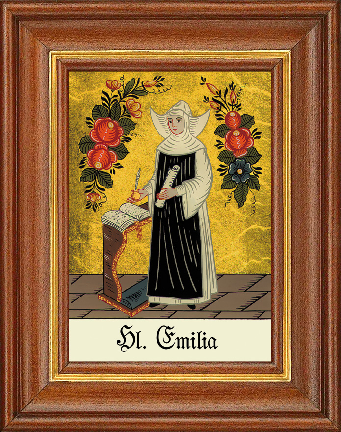 Hinterglasbild Hl. Magnus - Handbemalt Mit 24 Karat Blattgold 12,5x16cm